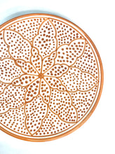Load image into Gallery viewer, Terracotta color Moroccan zwak design handmade hand painted ceramic plate